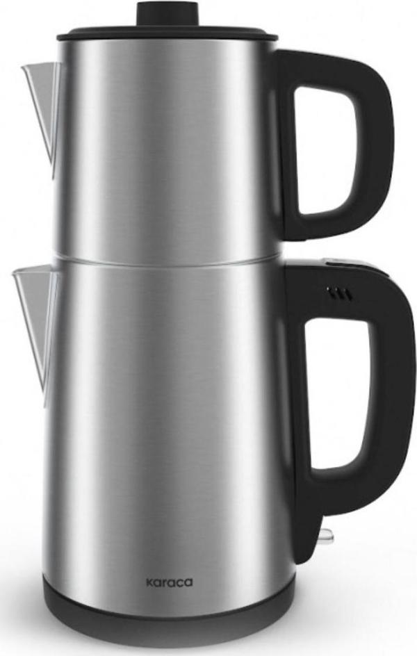 Karaca TeaBig XL 35 Çay Bardağı Kapasiteli 2 in 1 Çelik Çay Makinesi ve Su Isıtıcı Inox - Image 1