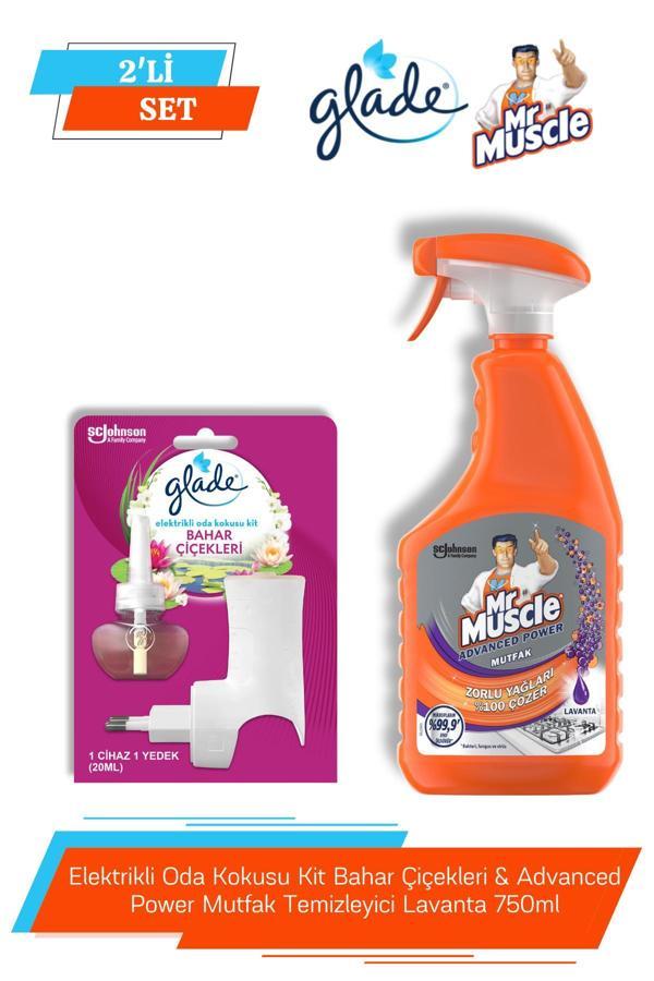 Elektrikli Oda Kokusu Kit Bahar Çiçekleri & Advanced Power Mutfak Temizleyici Lavanta 750ml - Image 1