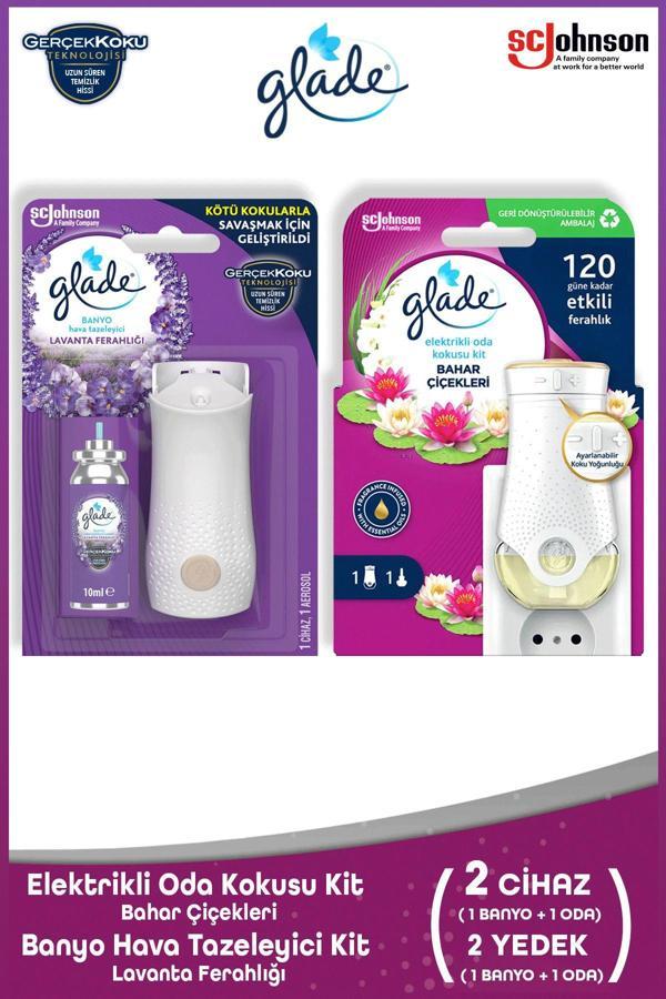 Elektrikli Oda Kokusu Kit Bahar Çiçekleri + Banyo Hava Tazeleyici & Yedek Lavanta Ferahlığı 10ml - Image 1