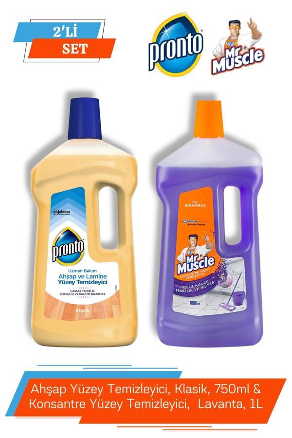 Ahşap Yüzey Temizleyici, Klasik, 750ml & Konsantre Yüzey Temizleyici,  Lavanta, 1L - Image 1