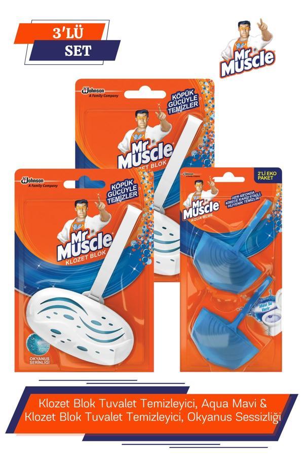 Klozet Blok Tuvalet Temizleyici, Aqua Mavi & Klozet Blok Tuvalet Temizleyici, Okyanus Sessizliği - Image 1