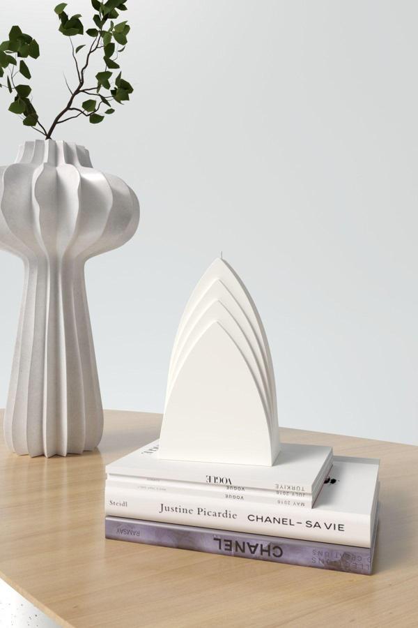 CageartStudio Dekoratif Geometrik Buzdağı Kokulu Mum - Mountain Candle Soya Wax - Image 1