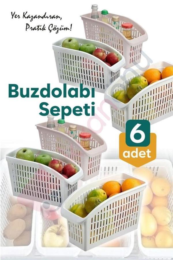 Kapris Buzdolabı Dolap İçi Düzenleyici Organizer 6 Adet Jumbo Boy ORG-23 - Image 1