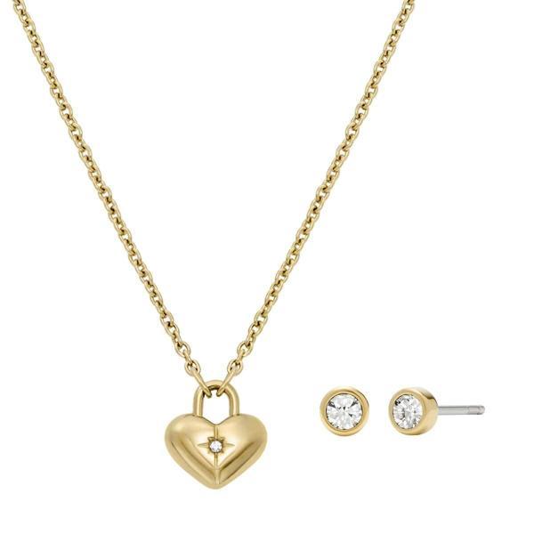 Fossil JF04881SET Kalpli Kadın Kolye ve Küpe Seti - Image 1