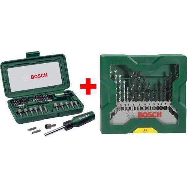 Bosch X-Line 15 Parça Matkap Ucu Seti + 46 Parça Tornavida Vidalama Lokma Ucu Aksesuar Seti - Image 1