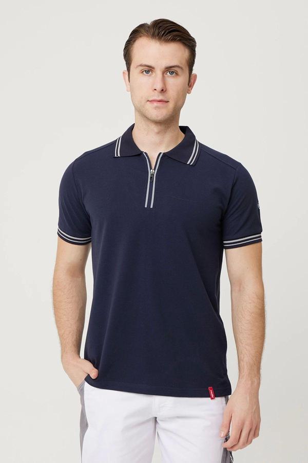 Armadillo Fermuarlı Polo Neck Yaka Tişört Klasik Ve Şık Görünüm İş Ve Günlük Polo T-Shirt - Image 1