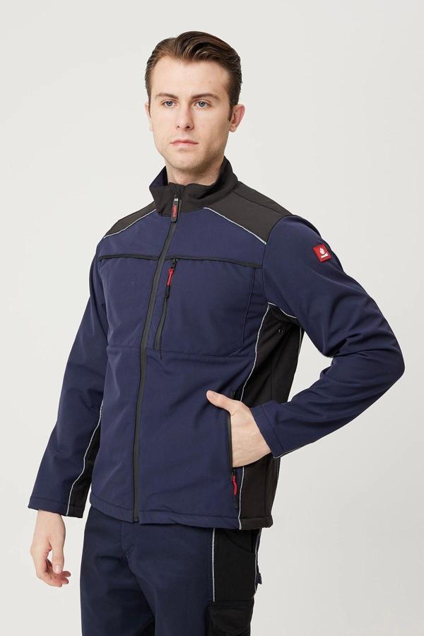 Armadillo Su Ve Rüzgar Geçirmez Softshell Mont Reflektif Biye Çok Cepli Outdoor İş İnşaat Endüstri Fabrika - Image 1