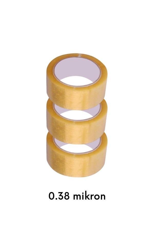 Koli Bandı Yapışkan Kuvvetli Koli Bantı 0.38 Mikron 3 Adet 45 Mm X 100 Metre Bant 3 Adet - Image 1