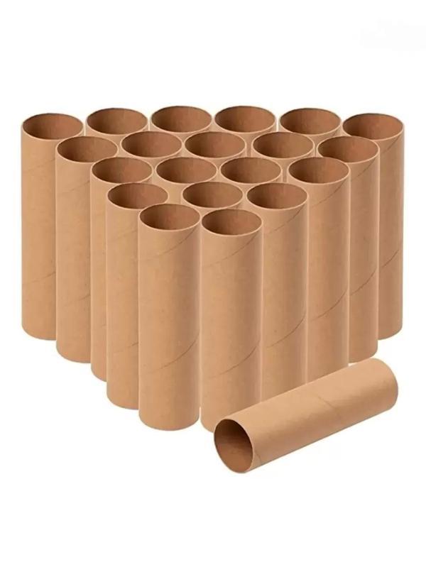 10 Adet Rulo Kargo Tüpü 45 Cm Uzunluk 8 Cm Çap Silindir Kutu Karton Masura Kedi Tırmalama İçin Kutu - Image 1