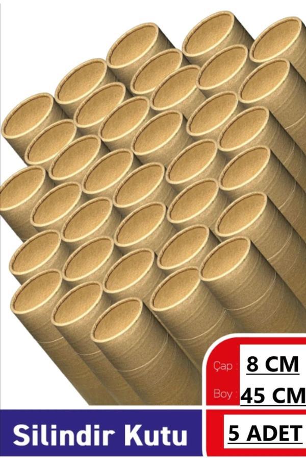 5 Adet Karton Masura Silindir Kutu Postüp Rulo Kargo Tüpü Kedi Tırmalama Tahtası Yapımı İçin Koli - Image 1