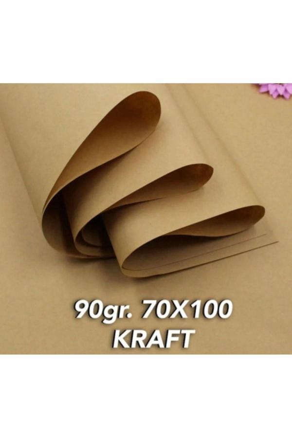25 Adet Kalın Kraft Kağıt 70x100 Cm Kahverengi Ambalaj Kağıdı Çeyiz Paketleme Koli Kağıdı 90 gr - Image 1