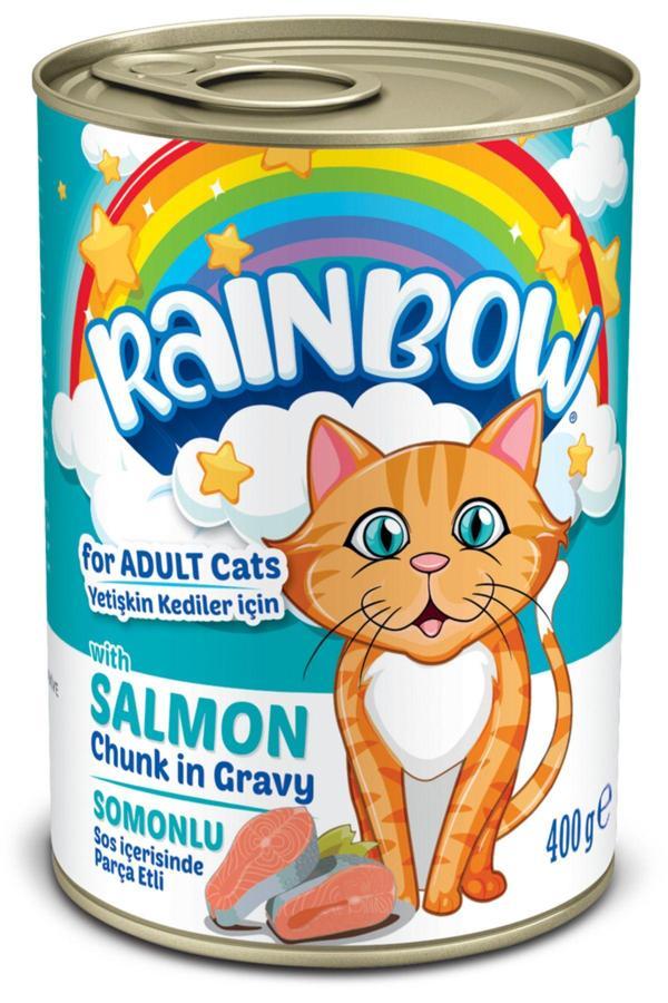 Rainbow Somon Yetişkin Kedi Konservesi 6'Lı - Image 1