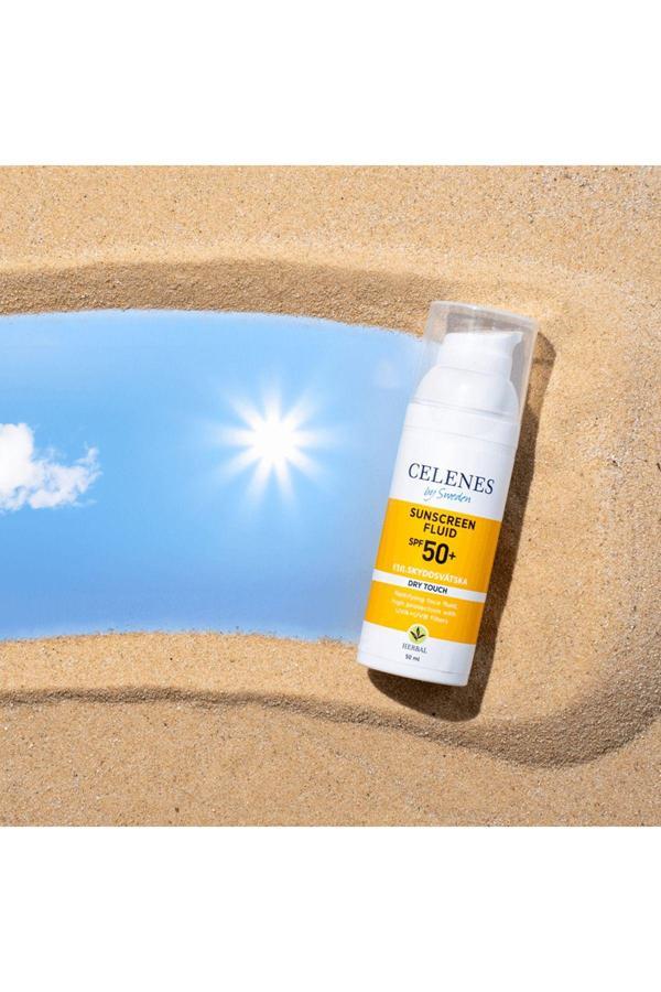 Celenes Herbal Dry Touch Spf 50+ Mat Bitişli Güneş Kremi - Yüz Ve Dekolte Bölgesi 50 Ml - Image 1
