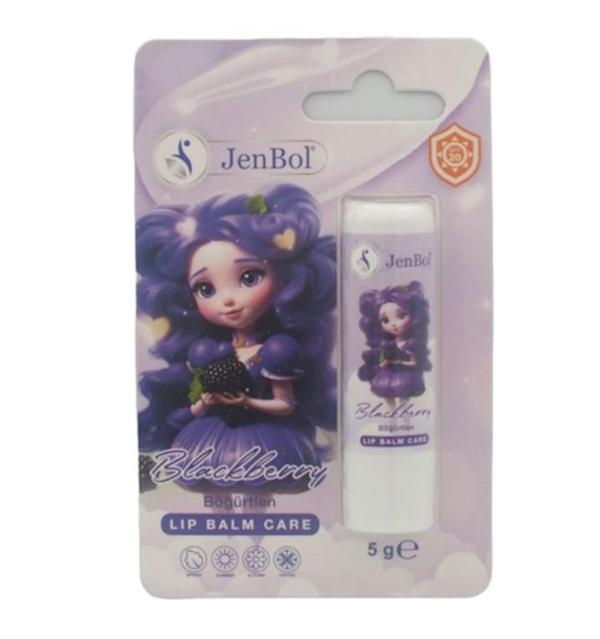 Jenbol Kids Lip Balm Dudak Bakım Kremi Böğürtlen Spf 20 5 gr - Image 1