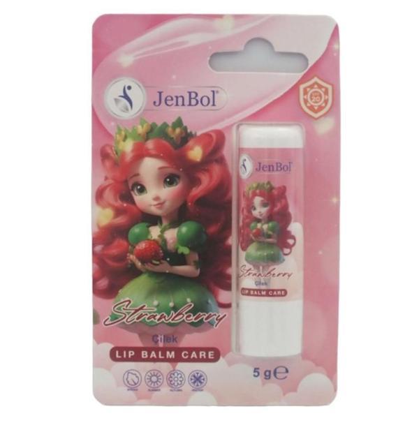 Jenbol Kids Lip Balm Dudak Bakım Kremi Çilek Spf 20 5 gr - Image 1