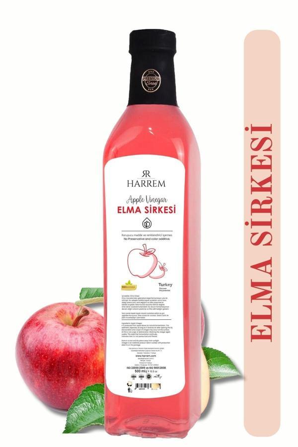 Harrem Elma Sirkesi Doğal Fermantasyon 500Ml Cam Şişe - Image 1