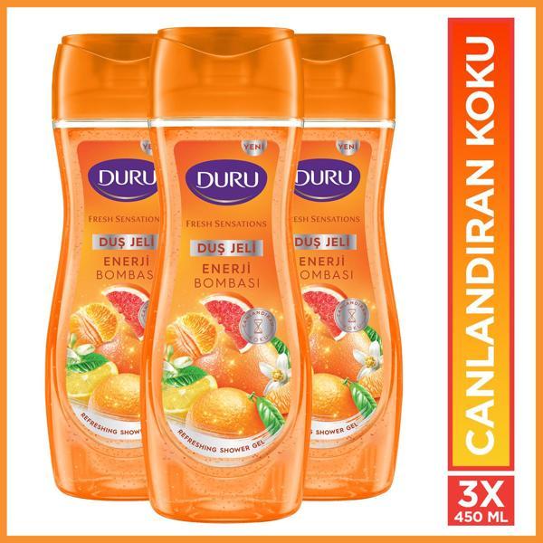 Duru Fresh Sensations Enerji Bombası Duş Jeli 3x450 Ml - Image 1