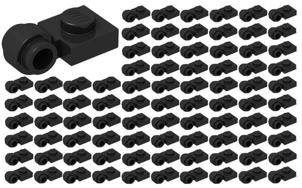 100 Adet 1X1 Siyah Modifiyeli Plaka Parçası- 100 piece Plate, Modified 1 x 1 with Light Attachment  - Image 1