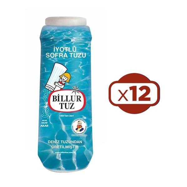 Billur Tuz Plastik Tuzluklu 500 G x 12 Adet - Image 1