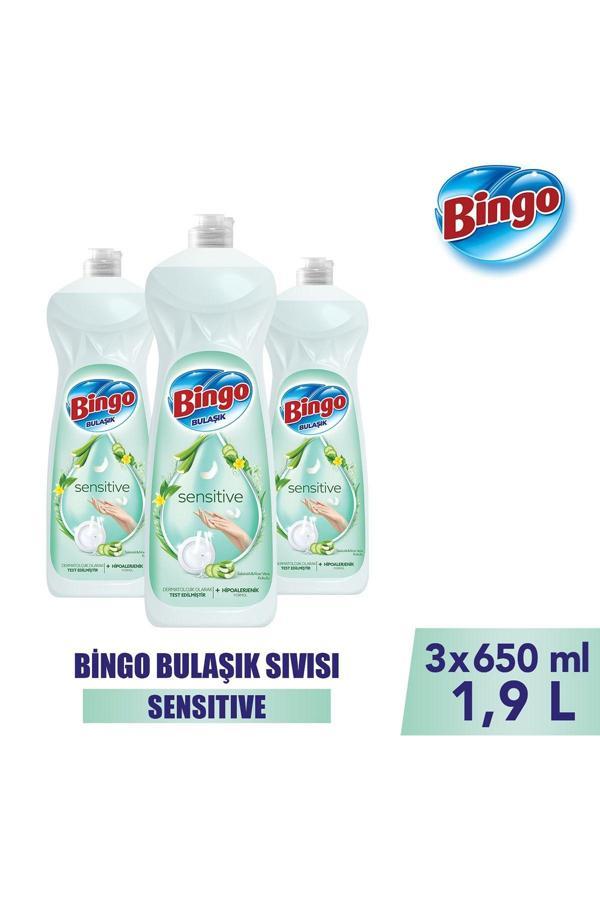 Bingo Bulaşık Deterjanı Sensitive 650ml X 3 Adet - Image 1