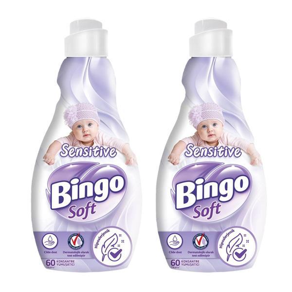 Bingo Soft Konsantre Çamaşır Yumuşatıcısı Sensitive 1440 ml X 2 Adet - Image 1