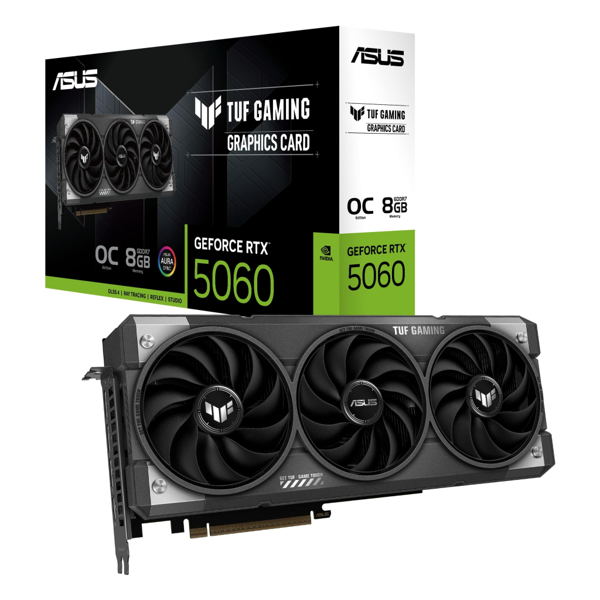 ASUS TUF-RTX5060-O8G-GAMING, 8Gb, 128Bit, GDDR7, 1xHDMI, 3xDP GAMING Ekran Kartı - Image 1