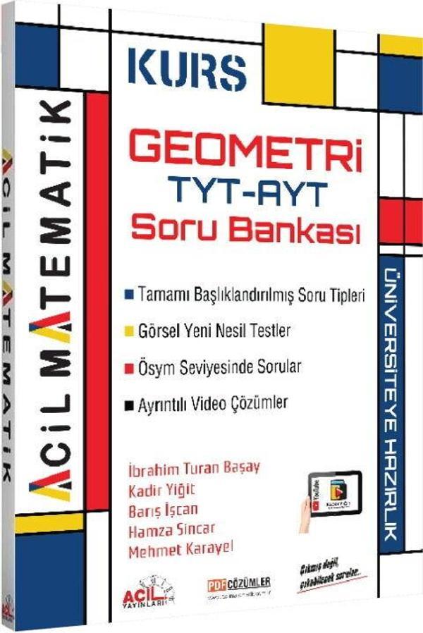 Acil Yayınları TYT AYT Geometri KURS Soru Bankası - Acil Yayınları - Image 1