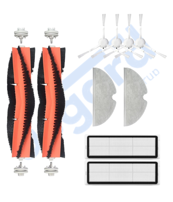 Dreame F9 - Z10 Pro Uyumlu 2 Ana Fırça 4 Yan Fırça 2 Filtre 2 Mop - Image 1