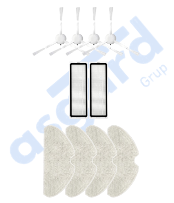 Dreame F9 PRO Uyumlu 4 Yan Fırça 2 Filtre 4 Mop - Image 1