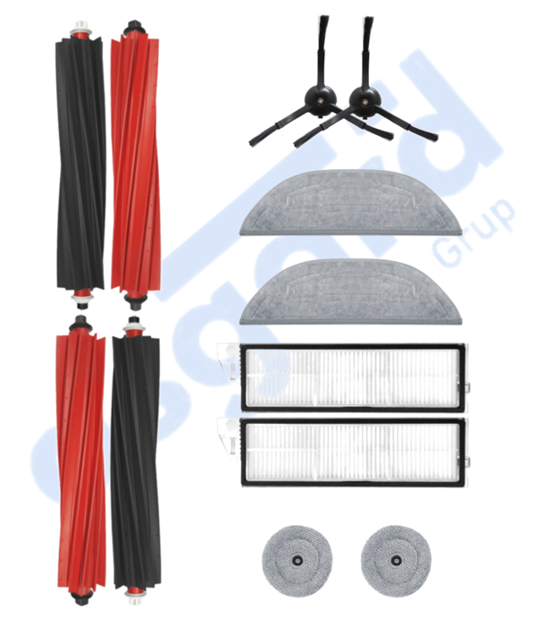 ROBOROCK S8 MaxV Ultra Uyumlu  2 Ana Fırça 2 Yan Fırça 2 Filtre 2 Mop 2 Yan Mop - Image 1