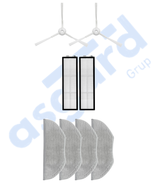 Xiaomi S10T Uyumlu 2 Yan Fırça 2 Filtre 4 Mop - Image 1