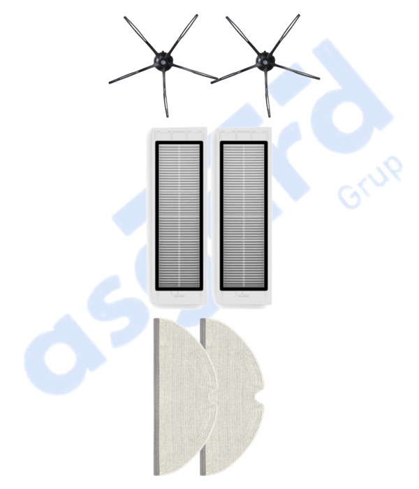 ROBOROCK  S50 – S55 –S5 MAX – S6 – S6 MAXV Uyumlu 2 Yan Fırça 2 Filtre 2 Mop - Image 1
