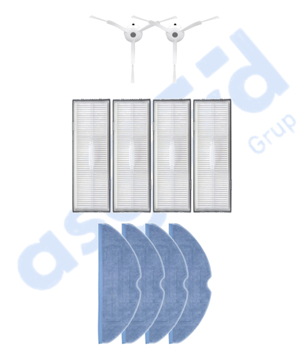 ROBOROCK S8 , S8+ ,S8 PRO-PRO ULTRA UYUMLU 2 Yan Fırça 4 Filtre 4 Mop - Image 1