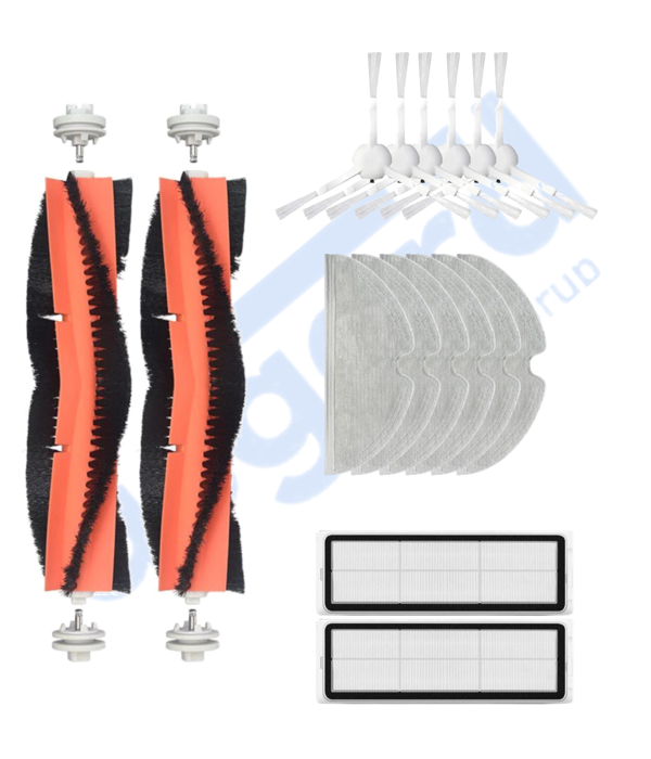 Xiaomi 1C,2C,Mop 2 Uyumlu 2 Ana Fırça 6 Yan Fırça 2 Filtre 6 Mop - Image 1