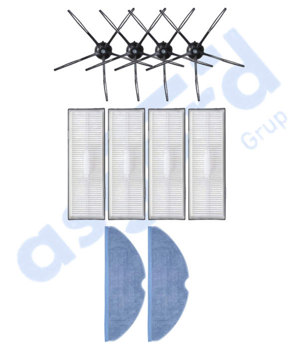 ROBOROCK S7 ( PLUS- MAXV-MAXV ULTRA- PRO ULTRA ) UYUMLU 4 Yan Fırça 4 Filtre 2 Mop - Image 1