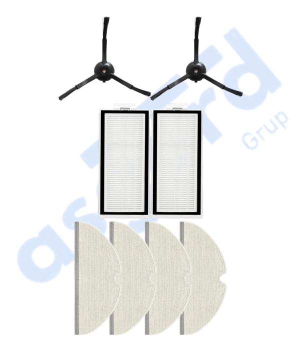ROBOROCK Q5, Q5+, Q5 PRO,Q5 PRO+ UYUMLU 2 Yan Fırça 2 Filtre 4 Mop - Image 1