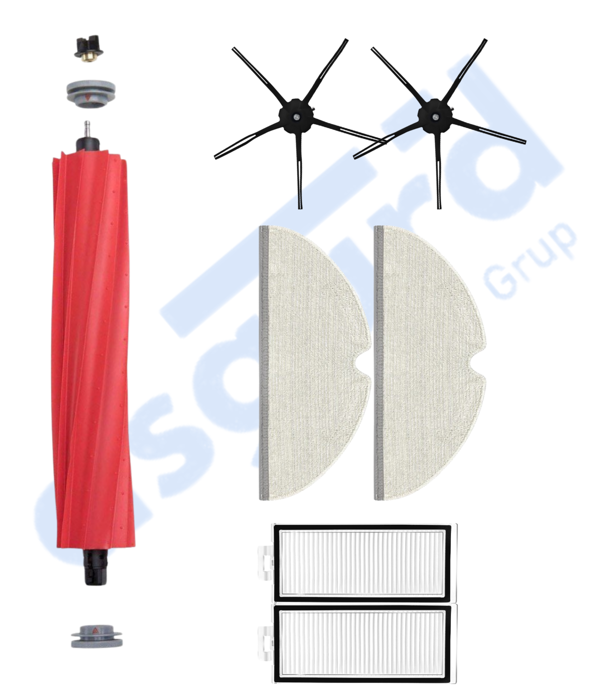ROBOROCK Q7 , Q7+ , Q7 MAX , Q7 MAX+  Uyumlu 1 Ana Fırça 2 Yan Fırça 2 Filtre 2 Mop - Image 1