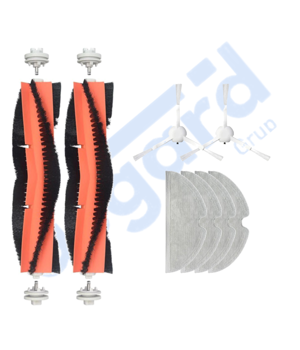 Xiaomi 1C,2C,Mop 2 Uyumlu 2 Ana Fırça 2 Yan Fırça 4 Mop - Image 1