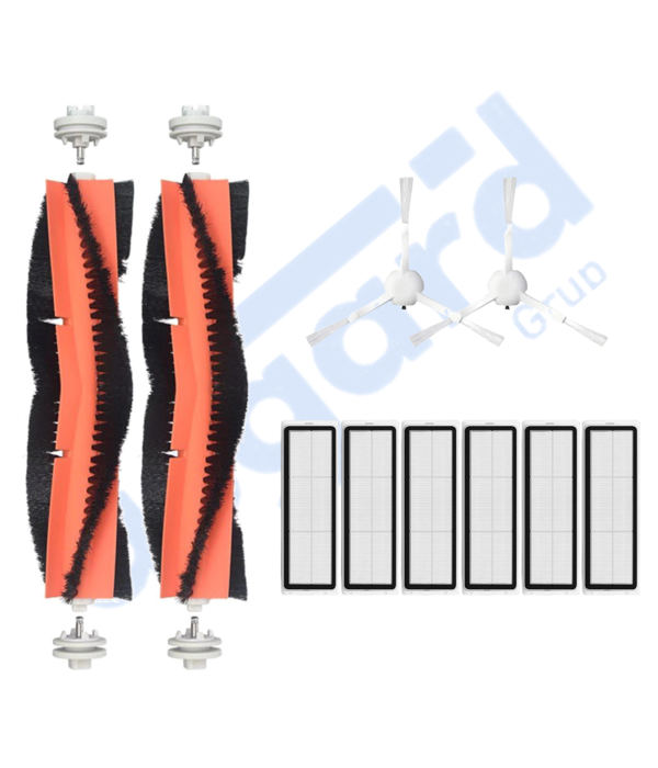 Xiaomi 1C,2C,Mop 2 Uyumlu 2 Ana Fırça 2 Yan Fırça 6 Filtre - Image 1