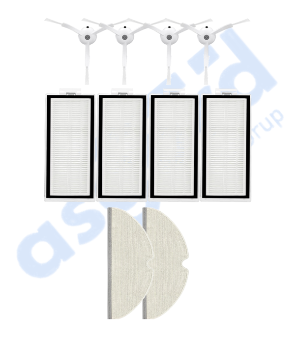 ROBOROCK Q5, Q5+, Q5 PRO,Q5 PRO+ UYUMLU 4 Yan Fırça 4 Filtre 2 Mop - Image 1