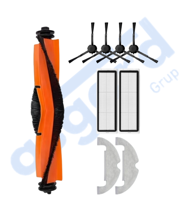 XİAOMİ MOP 2 ULTRA – X10 Uyumlu 1 Ana Fırça 4 Yan Fırça 2 Filtre 2 Mop - Image 1
