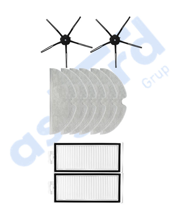 ROBOROCK Q7 , Q7+ , Q7 MAX , Q7 MAX+  Uyumlu 2 Yan Fırça 2 Filtre 6 Mop - Image 1