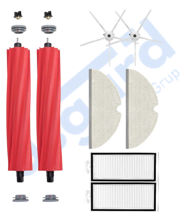 ROBOROCK Q7 , Q7+ , Q7 MAX , Q7 MAX+  Uyumlu 2 Ana Fırça 2 Yan Fırça 2 Filtre 2 Mop - Image 1