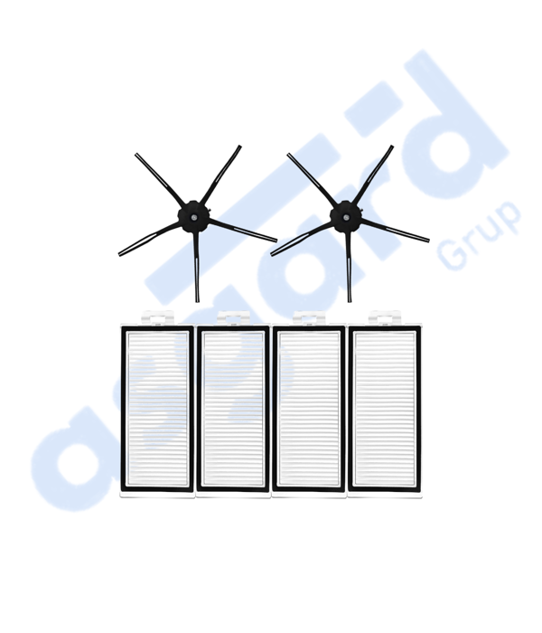 ROBOROCK Q7 , Q7+ , Q7 MAX , Q7 MAX+  Uyumlu 2 Yan Fırça 4 Filtre - Image 1