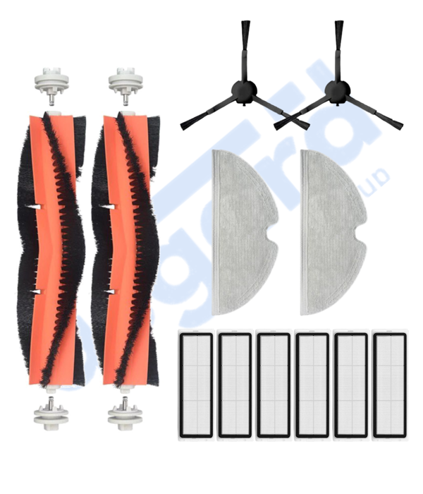 Xiaomi 1C,2C,Mop 2 Uyumlu 2 Ana Fırça 2 Yan Fırça 6 Filtre 2 Mop - Image 1