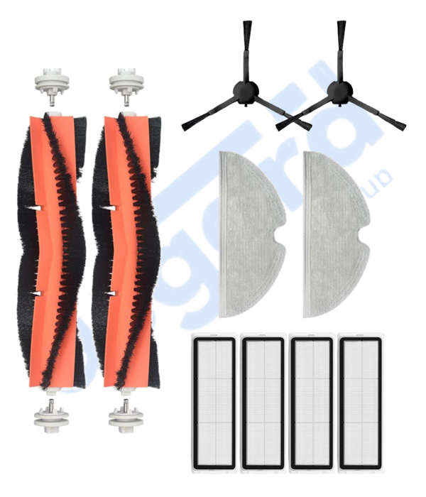 Xiaomi 1C,2C,Mop 2 Uyumlu 2 Ana Fırça 2 Yan Fırça 4 Filtre 2 Mop - Image 1