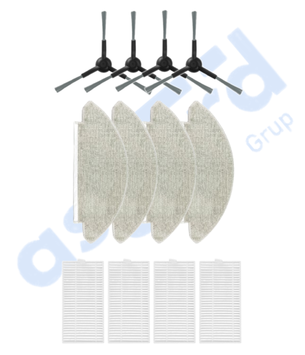 VİOMİ V5 – V5 PRO – ALPHA 2 PRO Uyumlu 4 Yan Fırça 4 Filtre 4 Mop - Image 1