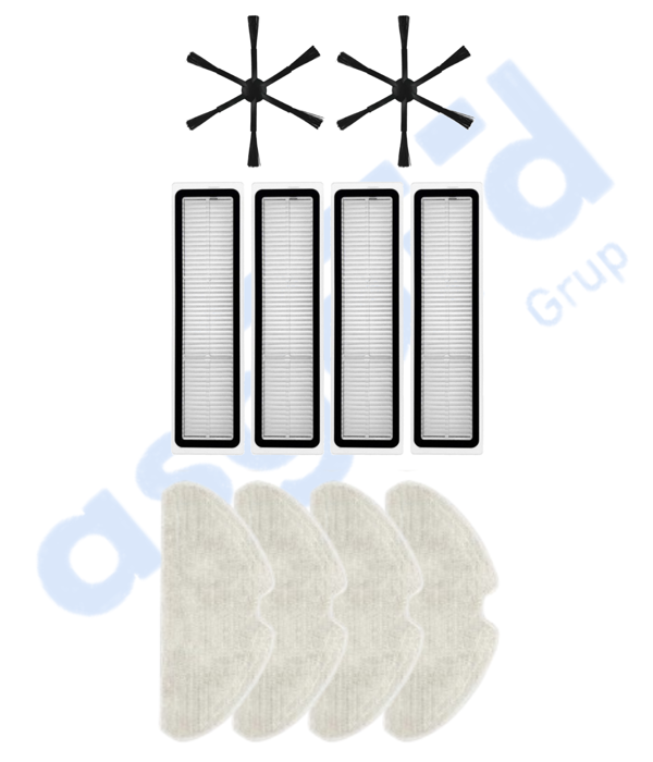 Dreame D10S, D10S PRO, D9 MAX GEN2 Uyumlu 2 Yan Fırça 4 Filtre 4 Mop - Image 1