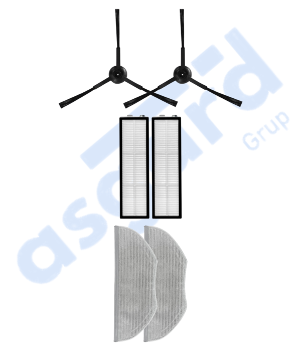 Xiaomi S10T Uyumlu 2 Yan Fırça 2 Filtre 2 Mop - Image 1