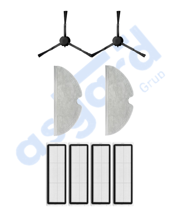 Xiaomi 1C,2C,Mop 2 Uyumlu 2 Yan Fırça 4 Filtre 2 Mop - Image 1